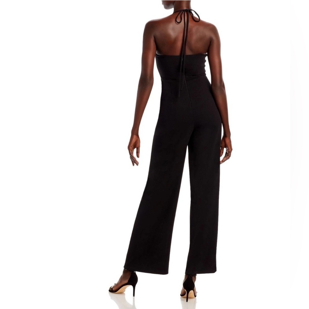 Aqua Womens Halter Wide Leg Jumpsuit - Picture 3 of 7